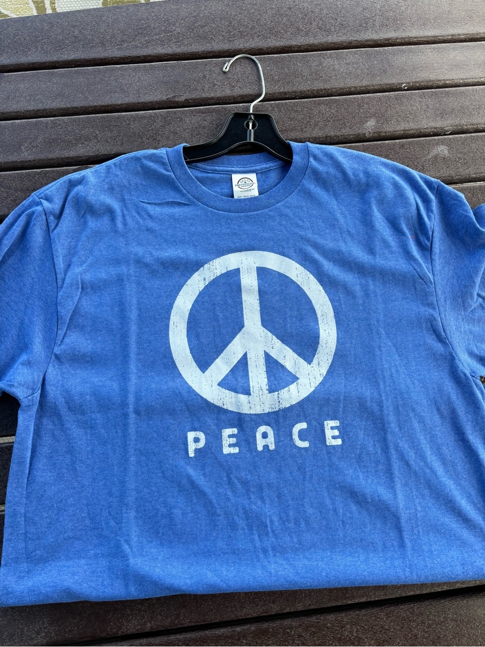 Delta Blue Graphic Tee with White Print